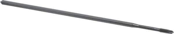 OSG - #8-32 UNC 3 Flute H3 Oxide Finish Vanadium High Speed Steel Spiral Point Extension Tap - Plug Chamfer, 6" OAL, 2B Class of Fit - Eagle Tool & Supply