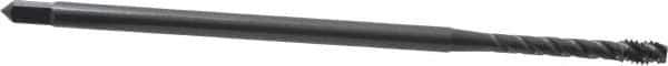 OSG - #8-32 UNC 3 Flute H3 Oxide Finish Vanadium High Speed Steel Spiral Flute Extension Tap - Modified Bottoming Chamfer, 4" OAL, 2B Class of Fit - Eagle Tool & Supply