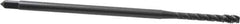 OSG - #8-32 UNC 3 Flute H3 Oxide Finish Vanadium High Speed Steel Spiral Flute Extension Tap - Modified Bottoming Chamfer, 4" OAL, 2B Class of Fit - Eagle Tool & Supply