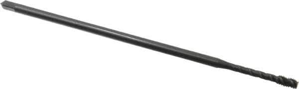 OSG - #10-32 UNF 3 Flute H3 Oxide Finish Vanadium High Speed Steel Spiral Flute Extension Tap - Modified Bottoming Chamfer, 6" OAL, 2B/3B Class of Fit - Eagle Tool & Supply