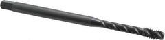 OSG - 5/16-18 UNC 3 Flute H3 Oxide Finish Vanadium High Speed Steel Spiral Flute Extension Tap - Bottoming Chamfer, 6" OAL, 3B Class of Fit, Series 398 - Exact Industrial Supply