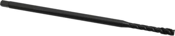OSG - 1/4-28 UNF 3 Flute H3 Oxide Finish Vanadium High Speed Steel Spiral Flute Extension Tap - Modified Bottoming Chamfer, 6" OAL, 3B Class of Fit - Eagle Tool & Supply
