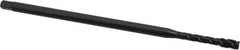 OSG - 1/4-28 UNF 3 Flute H3 Oxide Finish Vanadium High Speed Steel Spiral Flute Extension Tap - Modified Bottoming Chamfer, 6" OAL, 3B Class of Fit - Eagle Tool & Supply