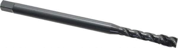 OSG - 3/8-24 UNF 3 Flute H3 Oxide Finish Vanadium High Speed Steel Spiral Flute Extension Tap - Modified Bottoming Chamfer, 6" OAL, 3B Class of Fit - Exact Industrial Supply