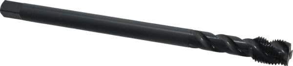 OSG - 1/2-20 UNF 3 Flute H3 Oxide Finish Vanadium High Speed Steel Spiral Flute Extension Tap - Modified Bottoming Chamfer, 6" OAL, 3B Class of Fit - Eagle Tool & Supply