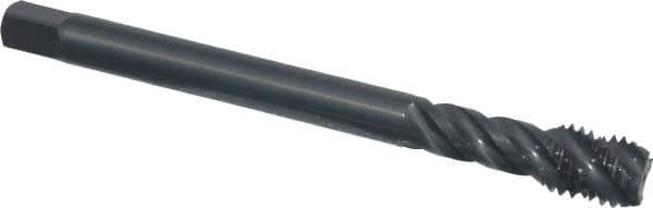 OSG - 5/8-11 UNC 4 Flute H3 Oxide Finish Vanadium High Speed Steel Spiral Flute Extension Tap - Modified Bottoming Chamfer, 6" OAL, 3B Class of Fit - Eagle Tool & Supply