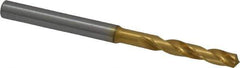 OSG - 5/32" 130° Spiral Flute Cobalt Screw Machine Drill Bit - TiN Finish, Right Hand Cut, 1" Flute Length, 2-7/16" OAL, Standard Point, Straight Shank - Eagle Tool & Supply