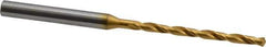 OSG - 7/64" 130° Cobalt Jobber Drill - TiN Finish, Right Hand Cut, Spiral Flute, Straight Shank, 2-15/16" OAL, Standard Point - Eagle Tool & Supply