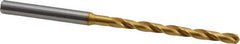 OSG - 9/64" 130° Cobalt Jobber Drill - TiN Finish, Right Hand Cut, Spiral Flute, Straight Shank, 3-3/16" OAL, Standard Point - Eagle Tool & Supply