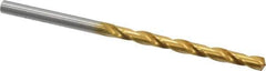OSG - 3/16" 130° Cobalt Jobber Drill - TiN Finish, Right Hand Cut, Spiral Flute, Straight Shank, 3-3/4" OAL, Standard Point - Eagle Tool & Supply