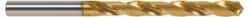 OSG - Letter J 130° Cobalt Jobber Drill - TiN Finish, Right Hand Cut, Spiral Flute, Straight Shank, 4-11/16" OAL, Standard Point - Eagle Tool & Supply