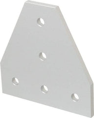 80/20 Inc. - 4-1/2" Wide, 4-1/2" High, Open Shelving 5 Hole Tee Plate - Aluminum, Use with Series 15 & Bolt Kit 3320 or 3325 - Eagle Tool & Supply