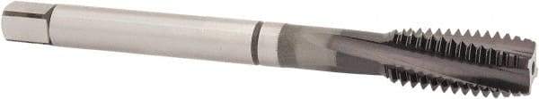Guhring - 1/2-13 UNC 4 Flute 2BX Modified Bottoming Spiral Flute Tap - Powdered Metal, TiAlN Finish, 110mm OAL, Right Hand Flute, Right Hand Thread, Series 2922 - Eagle Tool & Supply
