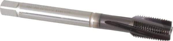 Guhring - 1/2-20 UNF 4 Flute 2BX Modified Bottoming Spiral Flute Tap - Powdered Metal, TiAlN Finish, 110mm OAL, Right Hand Flute, Right Hand Thread, Series 2923 - Eagle Tool & Supply