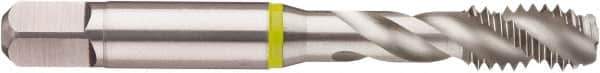 Guhring - M16x2.00 Metric Coarse 3 Flute 6H Modified Bottoming Spiral Flute Tap - Cobalt, Bright Finish, 3-13/16" OAL, Right Hand Flute, Right Hand Thread, Series 3903 - Eagle Tool & Supply