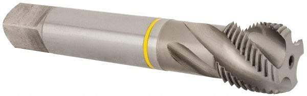 Guhring - 1-12 UNF 4 Flute 2B Modified Bottoming Spiral Flute Tap - Cobalt, Bright Finish, 5-1/8" OAL, Right Hand Flute, Right Hand Thread, Series 3905 - Eagle Tool & Supply