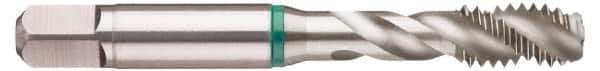 Guhring - M20x2.50 Metric Coarse 4 Flute 6H Modified Bottoming Spiral Flute Tap - Cobalt, Bright Finish, 4.469" OAL, Right Hand Flute, Right Hand Thread, Series 3918 - Eagle Tool & Supply