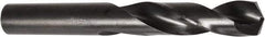 DORMER - 3.25mm 135° Spiral Flute High Speed Steel Screw Machine Drill Bit - Oxide Finish, Right Hand Cut, 18mm Flute Length, 49mm OAL, Split Point, Straight Shank - Eagle Tool & Supply
