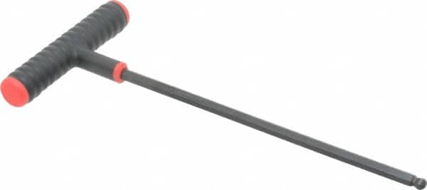 Eklind - 1/4" Hex, T-Handle Cushion Grip, Ball End Hex Key - Exact Industrial Supply