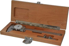 Fowler - 0" to 6" Range, 0.001" Graduation, 0.1" per Revolution, Dial Caliper - White Face, 1.54" Jaw Length - Eagle Tool & Supply
