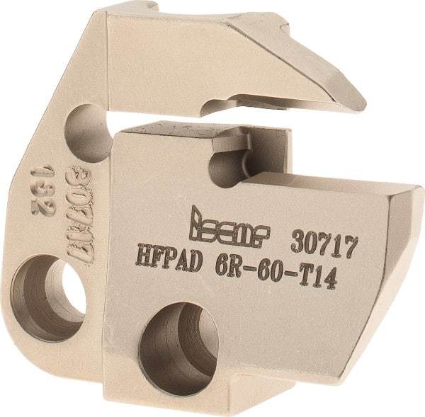 Iscar - 6mm Groove Width, 14mm Max Depth of Cut, Right Hand Cut, HFPAD Indexable Grooving Blade - HFPR/L Insert Style, Series Modular Grip - Eagle Tool & Supply