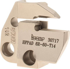 Iscar - 6mm Groove Width, 14mm Max Depth of Cut, Right Hand Cut, HFPAD Indexable Grooving Blade - HFPR/L Insert Style, Series Modular Grip - Eagle Tool & Supply