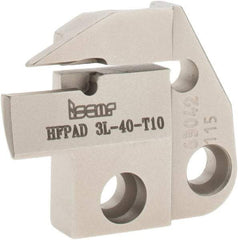 Iscar - 3mm Groove Width, 10mm Max Depth of Cut, Left Hand Cut, HFPAD Indexable Grooving Blade - GRIP, HGN-C, HGN-J, HGN-UT, HGPL Insert Style, Series Modular Grip - Eagle Tool & Supply