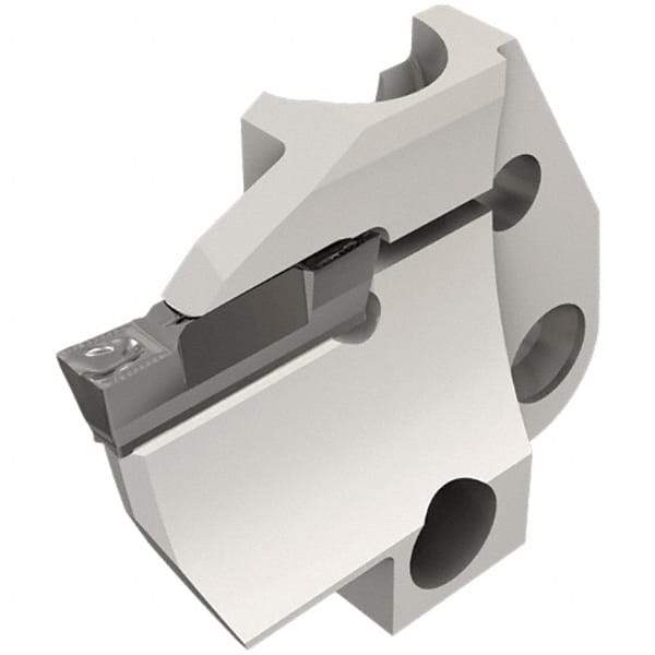 Iscar - 4mm Groove Width, 10mm Max Depth of Cut, Left Hand Cut, HFPAD Indexable Grooving Blade - DGN/DGNC/DGNM-C, DGNM-J/JS/JT, DGN-UT/UA, GRIP, HFPR/L, HGPL Insert Style, Series Modular Grip - Eagle Tool & Supply