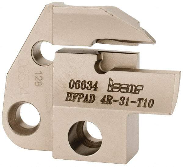 Iscar - 4mm Groove Width, 10mm Max Depth of Cut, Right Hand Cut, HFPAD Indexable Grooving Blade - DGN/DGNC/DGNM-C, DGNM-J/JS/JT, DGN-UT/UA, GRIP, HFPR/L, HGPL Insert Style, Series Modular Grip - Eagle Tool & Supply