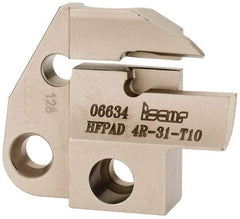 Iscar - 4mm Groove Width, 10mm Max Depth of Cut, Right Hand Cut, HFPAD Indexable Grooving Blade - DGN/DGNC/DGNM-C, DGNM-J/JS/JT, DGN-UT/UA, GRIP, HFPR/L, HGPL Insert Style, Series Modular Grip - Eagle Tool & Supply