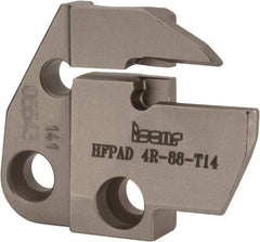 Iscar - 4mm Groove Width, 14mm Max Depth of Cut, Right Hand Cut, HFPAD Indexable Grooving Blade - DGN/DGNC/DGNM-C, DGNM-J/JS/JT, DGN-UT/UA, GRIP, HFPR/L, HGPL Insert Style, Series Modular Grip - Eagle Tool & Supply