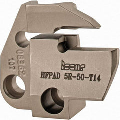 Iscar - 5mm Groove Width, 14mm Max Depth of Cut, Right Hand Cut, HFPAD Indexable Grooving Blade - HFPR/L Insert Style, Series Modular Grip - Eagle Tool & Supply