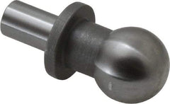 Gibraltar - 12mm Ball Diam, 6mm Shank Diam, Steel Inspection Tooling Ball - Thread Shank, 22mm Ball Center to Shank Bottom, 12mm Ball Center to Shoulder Bottom, with Shoulder - Eagle Tool & Supply