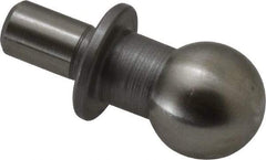 Gibraltar - 12mm Ball Diam, 6mm Shank Diam, Steel Inspection Tooling Ball - Thread Shank, 22mm Ball Center to Shank Bottom, 12mm Ball Center to Shoulder Bottom, with Shoulder - Eagle Tool & Supply