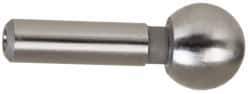 Gibraltar - 1/4" Ball Diam, 1/8" Shank Diam, Steel Inspection Tooling Ball - Slip-Fit Shank, 9/16" Ball Center to Shank Bottom - Eagle Tool & Supply