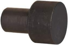 Gibraltar - 7/8" OAL, 3/8" Head Height, 1/2" OD, Hardened Steel, Ground, Press Fit Rest Button - Black Oxide Coating, 3/8" Pin Diam, 1/2" Long Pin - Eagle Tool & Supply