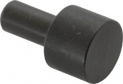 Gibraltar - 7/8" OAL, 3/8" Head Height, 1/2" OD, Hardened Steel, Ground, Press Fit Rest Button - Black Oxide Coating, 1/4" Pin Diam, 1/2" Long Pin - Eagle Tool & Supply