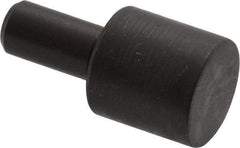 Gibraltar - 1" OAL, 1/2" Head Height, 1/2" OD, Hardened Steel, Ground, Press Fit Rest Button - Black Oxide Coating, 1/4" Pin Diam, 1/2" Long Pin - Eagle Tool & Supply