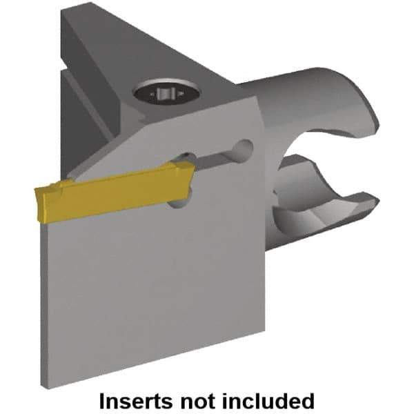 Kennametal - A4..02 Insert, 30mm Head Length, 2mm Min Groove Width, Modular Grooving Cutting Unit Head - Right Hand Cut, System Size KM20, Series A4, KM Mini - Eagle Tool & Supply