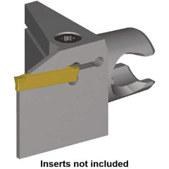 Kennametal - A4.. Insert, 30mm Head Length, 1.5mm Min Groove Width, Modular Grooving Cutting Unit Head - Right Hand Cut, System Size KM25, Series A4, KM Mini - Eagle Tool & Supply