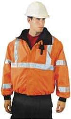 OccuNomix - Size XL General Purpose & High Visibility Jacket - Orange, Polyester, Zipper, Snaps Closure, 43 to 46" Chest - Eagle Tool & Supply