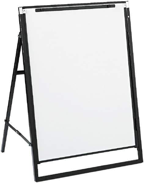 Quartet - 36" High x 24" Wide Erasable Melamine Marker Boards - Steel Frame, 30-1/2" Deep, Includes One Quartet Dry-Erase Marker - Eagle Tool & Supply