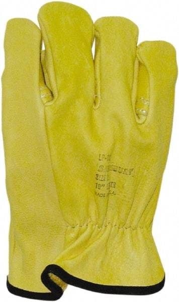 Salisbury by Honeywell - Class 0, Size M (7), 10" Long, Cowhide Leather Protector - Tan - Eagle Tool & Supply