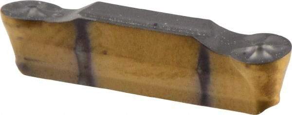 Iscar - 318159GRIP Y Grade IC808, 3.18mm Cutting Width Carbide Grooving Insert - 1.5mm Max Depth of Cut, Neutral, TiAlN Finish - Eagle Tool & Supply