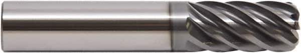 M.A. Ford - 1/2", 7 Flute, Single End, Solid Carbide, 1/8" Corner Radius End Mill - 3" OAL, 38° Helix, Right Hand Flute, 5/8" LOC, Right Hand Cut - Eagle Tool & Supply
