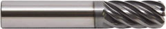 M.A. Ford - 1/2", 7 Flute, Single End, Solid Carbide, 1/8" Corner Radius End Mill - 3" OAL, 38° Helix, Right Hand Flute, 5/8" LOC, Right Hand Cut - Eagle Tool & Supply