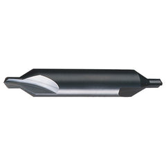 #3 × 2″ OAL 60 Degree HSS Plain Center Drill Bright - Exact Industrial Supply