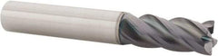 SGS - 3/8", 4 Flute, Single End, Solid Carbide, 0.015" Corner Radius End Mill - 2-1/2" OAL, Right Hand Flute, 7/8" LOC, Right Hand Cut - Eagle Tool & Supply