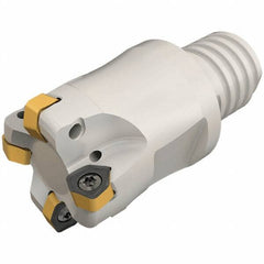 Iscar - 5/8" Cut Diam, 0.03" Max Depth, T10 Modular Connection Indexable High-Feed End Mill - Screw Holding Method, H600 WXCU 04 Insert, FF EWX-MM-04 Toolholder, Through Coolant - Eagle Tool & Supply