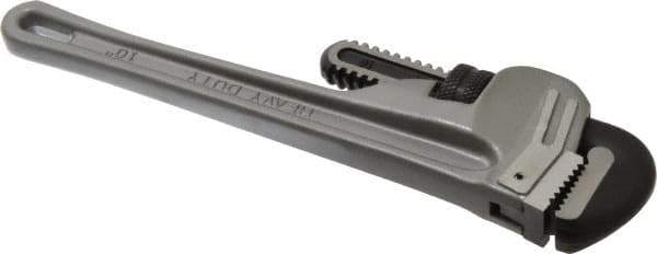 Paramount - 10" Aluminum Straight Pipe Wrench - 1-1/2" Pipe Capacity - Eagle Tool & Supply